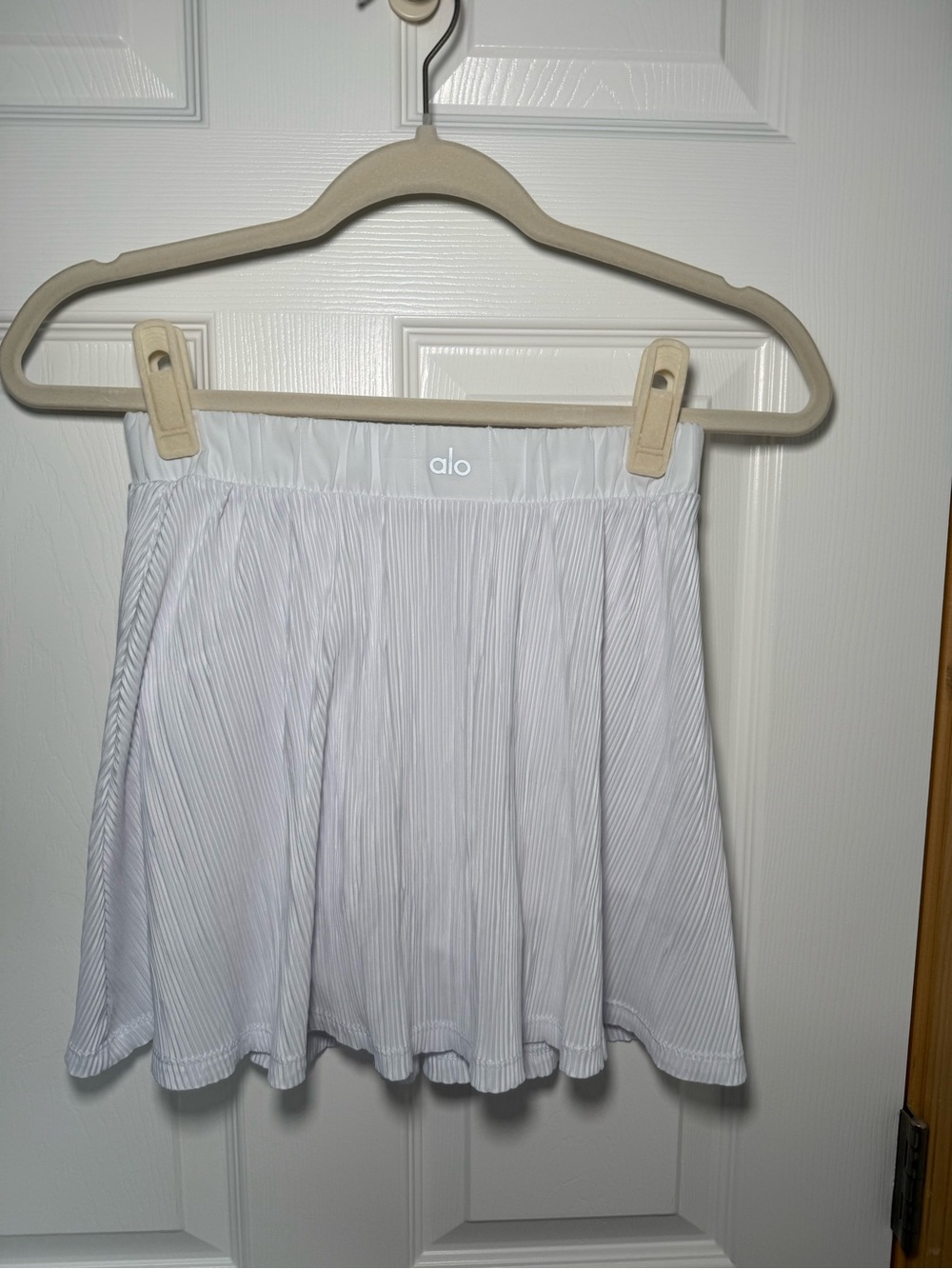 Alo Yoga White Pleated Tennis Skirt | High Rise | Size XS